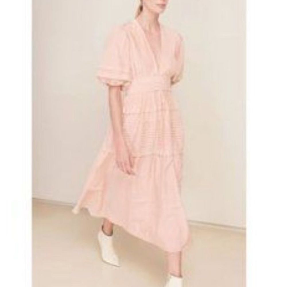 Magali Pascal Ballet Maxi Dress Peony Pink Small Anthropologie